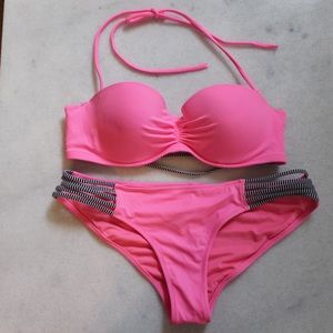 Victoria’s Secret RARE pink strappy bikini set 34B